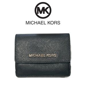 Michael Kors Jet Set‎ Saffiano Black Leather Travel Wallet